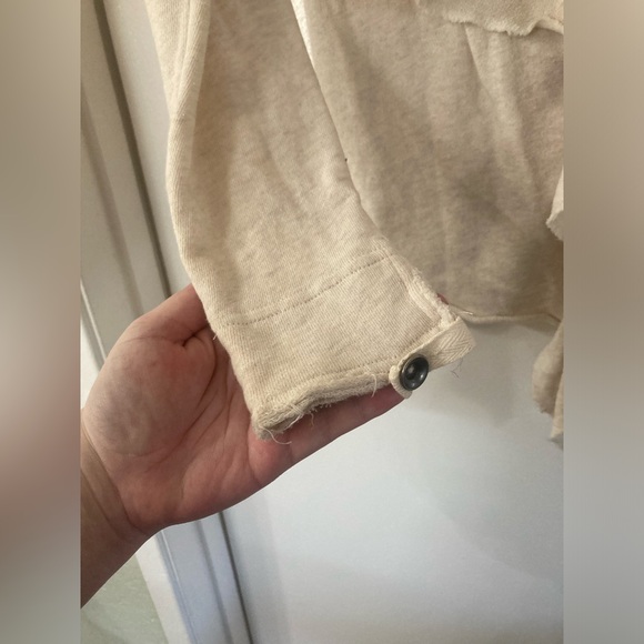 Free People Cream Bohemian Zip Up Cardigan - Picture 4 of 10